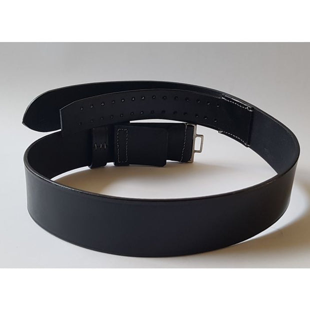 GERMAN SS OFFICERS BLACK LEATHER BELT