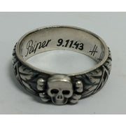 Ss Totenkopf S.lb. Peiper 9.11.43 H. Himmler Honor Ring Small Head