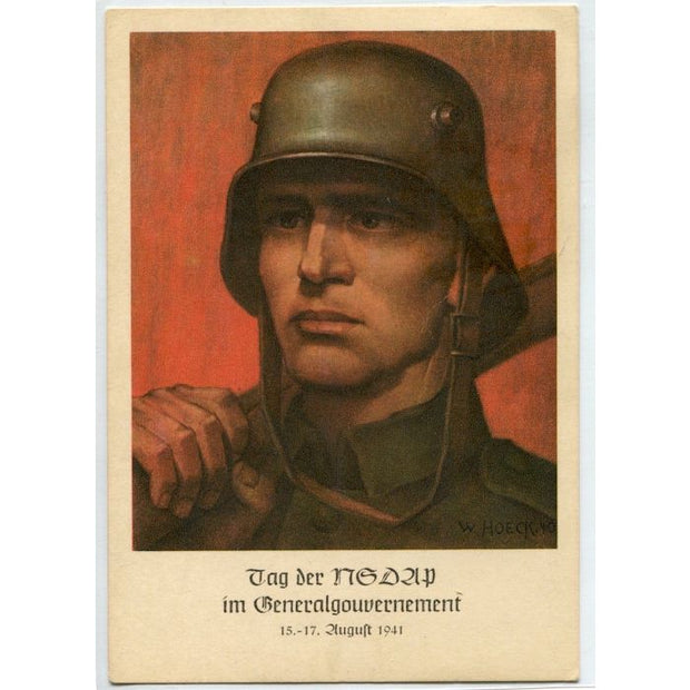 GERMAN TAG DER NSDAP IM GENERALNEMENT POSTCARD "Stempel : Generalgouvernement Krakau"