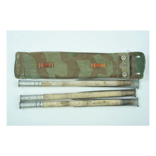 GERMAN TENT QUARTER POLES & PEGS IN GREY OR SPLINTER BAGS