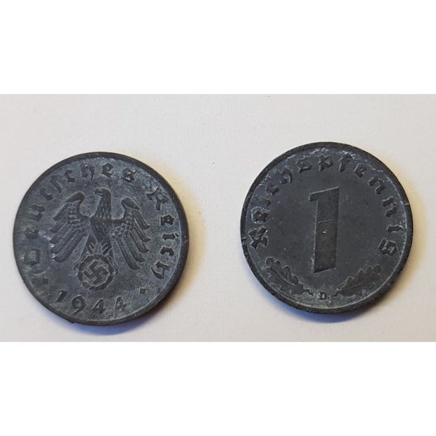 GERMAN THIRD REICH COIN - 1 REICHSFENNING