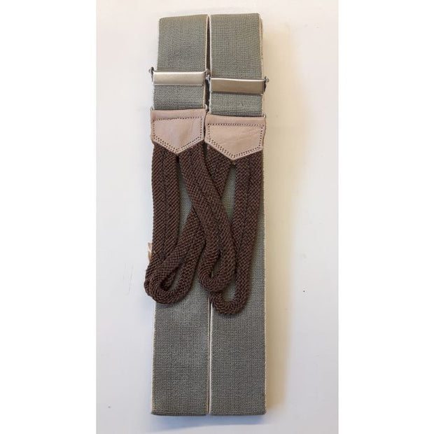 GERMAN UNIFORM PANT SUSPENDERS WITH BRAIDED CORD ENDS