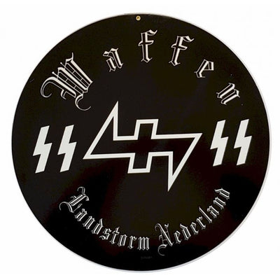 GERMAN WAFFEN SS LANDSTORM NEDERLAND METAL SIGN 14" X 14"