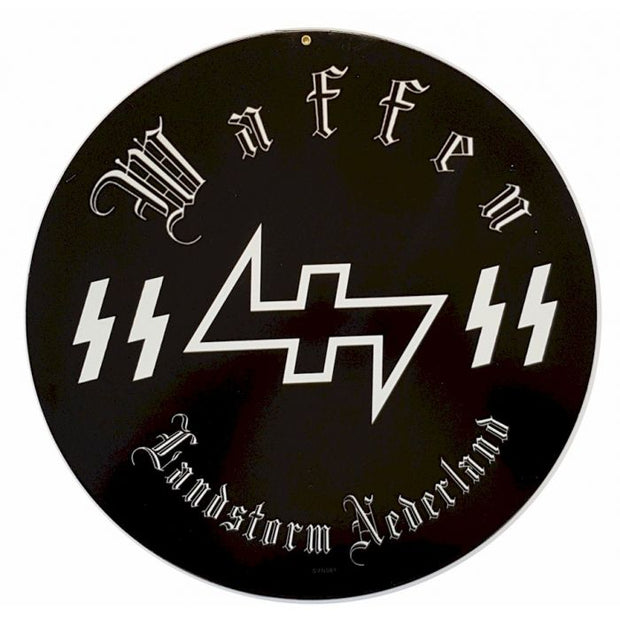 GERMAN WAFFEN SS LANDSTORM NEDERLAND METAL SIGN 14" X 14"