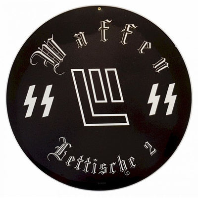 GERMAN WAFFEN SS LETTISCHE Nr.2 METAL SIGN 14" X 14"