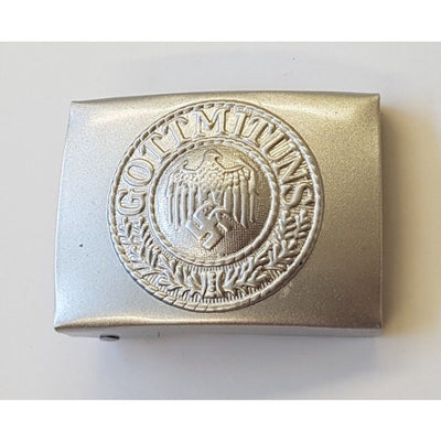 German Ww2 Army Belt Buckle Silver