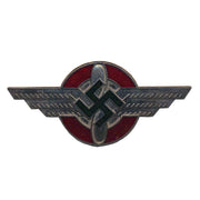 GERMAN WW2 NSFK/DLV GLIDER KORPS OFFICERS VISOR CAP BADGE INSIGNIA