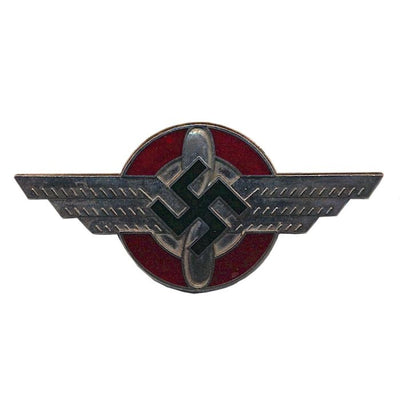 GERMAN WW2 NSFK/DLV GLIDER KORPS OFFICERS VISOR CAP BADGE INSIGNIA