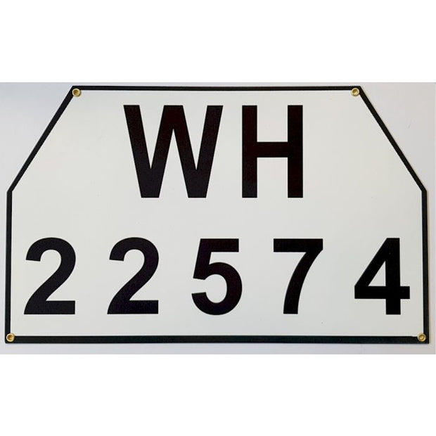 GERMAN WW2 WH BIG VEHICLE OR TRUCK LICENCE PLATE