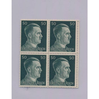 GERMAN WWII HITLER HEAD STAMP OF 4 STAMPS 50 RPF VALUE