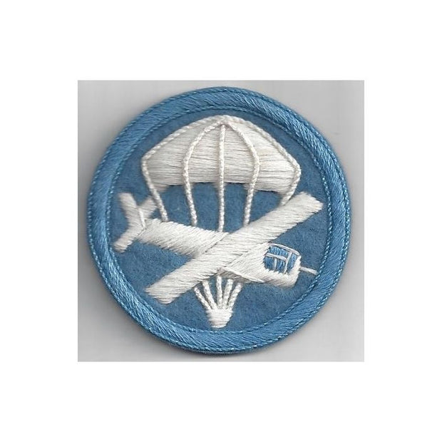OFFICERS - AIRBORNE COMBINED GLIDER PARACHUTE CAP PATCH: WW2 AMERICAN