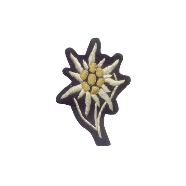 GERMAN WAFFEN SS CLOTH VERSION EDELWEISS (MOUNTAIN TROOP) CAP INSIGNIA