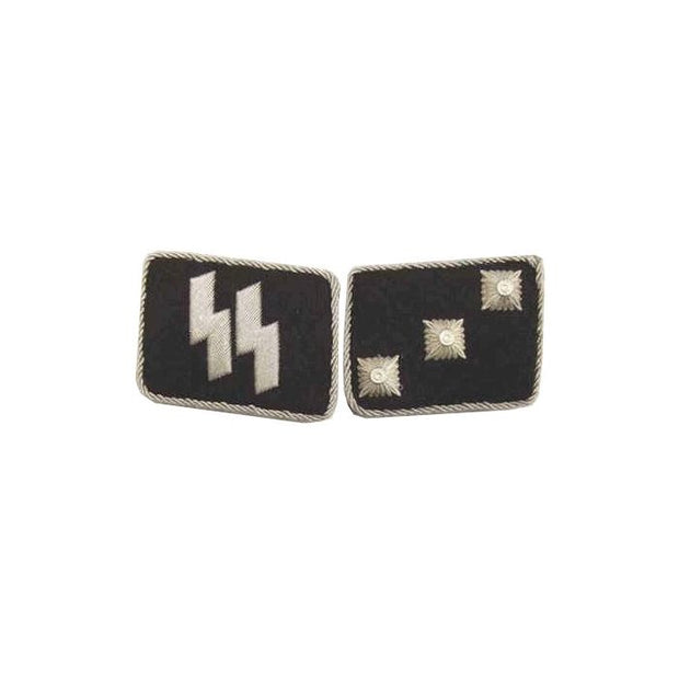 GERMAN SS-UNTERSTURMFUHRER (2nd Lieutenant) OFFICER COLLAR TABS