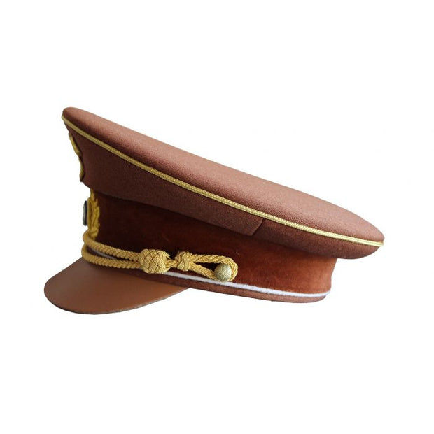 GERMAN ADOLF HITLER VISOR CAP - BROWN