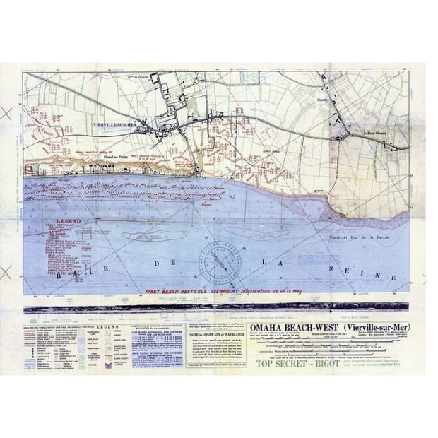 OMAHA BEACH-WEST ( VIERVILLE-SUR-MER) MAP