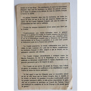OFFICIAL COMMUNIQUE FROM GENERAL DE GAULLE ON JUNE 3rd REGARDING THE FRENCH NATIONAL LIBERATION COMMITTE