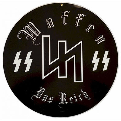 GERMAN WAFFEN SS DAS REICH METAL SIGN 14" X 14"