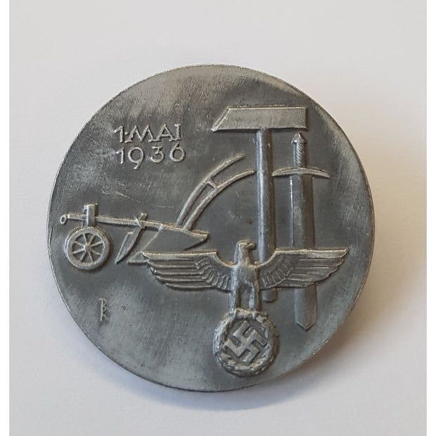 GERMAN 1 MAI 1936 MAY DAY TINNIES