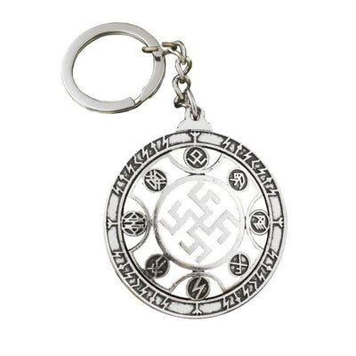 SWASTIKA AND RUNE KEYRING