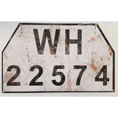 GERMAN WW2 WH TRUCK OR HALF TRACK LICENCE PLATE