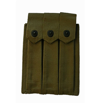 U.S. WWII USMC 1944 DATED THOMPSON .45 SUBMACHINE GUN MAGAZINE POUCH BY RUSSEL MFG. CO.