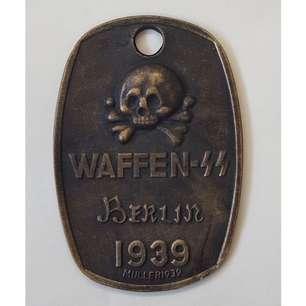 GERMAN WAFFEN SS BERLIN 1939 IDENTIFICATION TAG