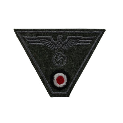 WWII GERMAN ARMY EM TRAPEZOID M43 CAP BADGE