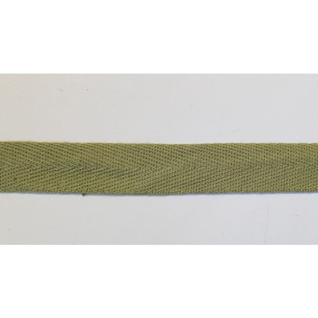 GERMAN WW2 COTTON TWILL CLOTH SEAM TAPE 1.5 CM WIDE LIGHT GREEN BY GMAX