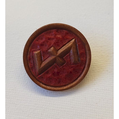 WINTERHILFSWERK REICHSSTRASSENSAMMLUNG / WINTER RELEIF NATIONAL LEATHER RUNE PIN - WHW DONATION PIN