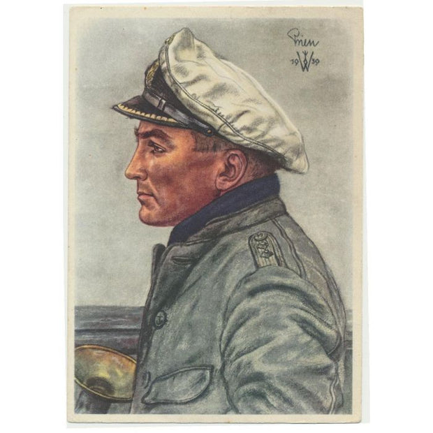 POTRAIT OF KAPITANLEUTNANT PRIEN POSTCARD