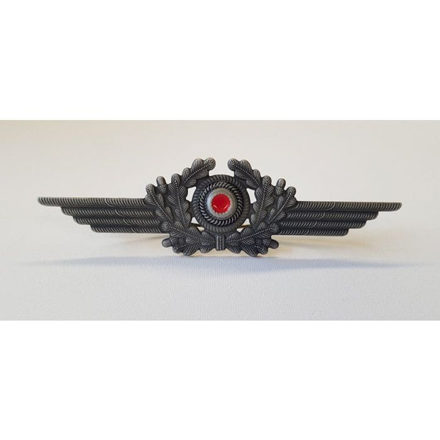GERMAN LUFTWAFFE NCO'S CAP WREATH & COCKADE ALUMINUM