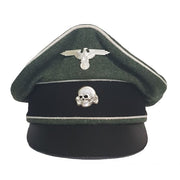 GERMAN WWII WAFFEN SS FIELD GREY " CRUSHER" CAP