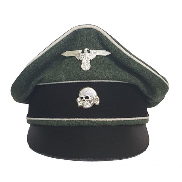 GERMAN WWII WAFFEN SS FIELD GREY " CRUSHER" CAP