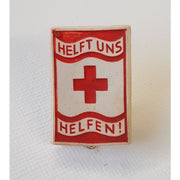 GERMAN WW2 RED CROSS "HELFT UNS HELFEN" PIN