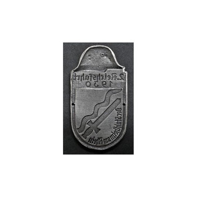 GERMAN CAR PLAQUE 2. REICHSFAHRT 1930 SHEILD SILVER