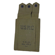 U.S. WWII USMC 1944 DATED THOMPSON .45 SUBMACHINE GUN MAGAZINE POUCH BY RUSSEL MFG. CO.