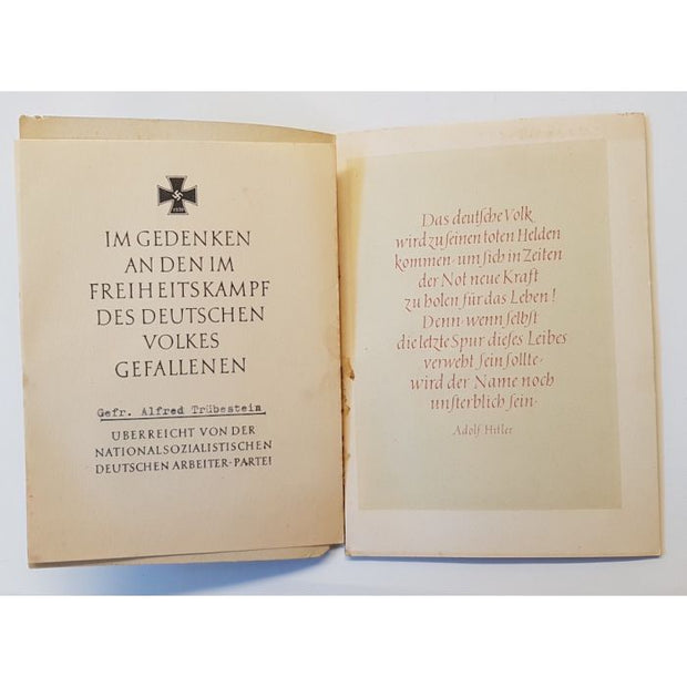 GEBT EUREN TOTEN HEIMRECHT ( GIVE YOUR DEAD HOMELAND RIGHT) PROPAGANDA BOOK