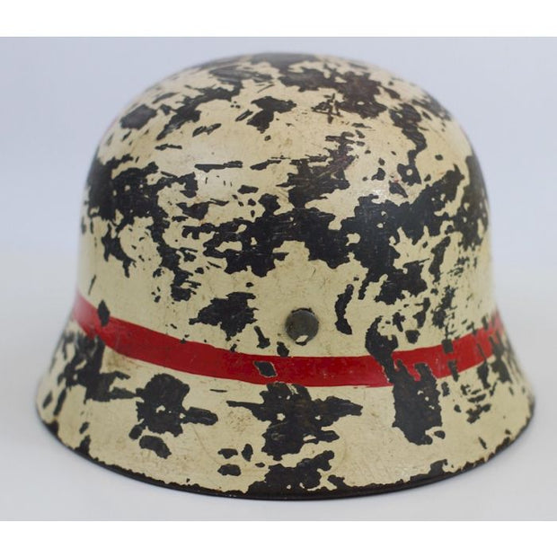 GERMAN WW2 M40 MEDIC HELMET WINTER CAMOFLAGE