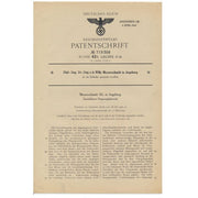 PATENTS PARTS FOR THE GERMAN AIR PLANES