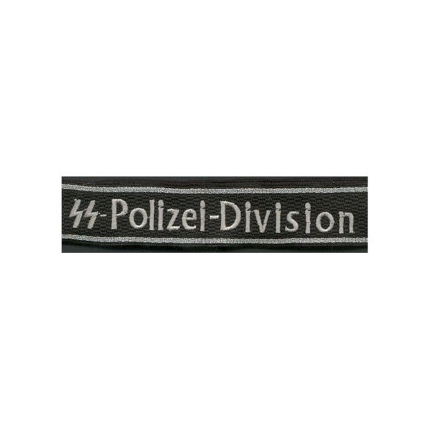 GERMAN POLIZEI 4.SS DIVISION CUFF TITLE RZM