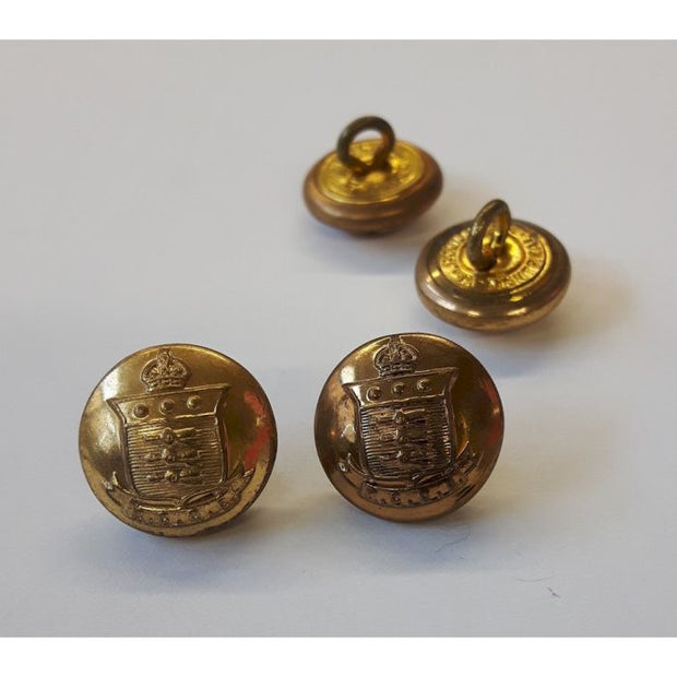 ROYAL CANADIAN ORDNANCE CORPS RCOC BRASS UNIFORM BUTTONS W SCULLY