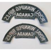 ROYAL WINNIPEG RIFLES CANADA SHOULDER FLASH GREEN