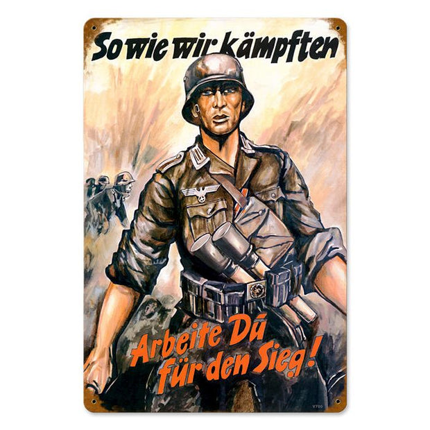 GERMAN SOWIE KAMPFTEN METAL SIGN 18" X 12"