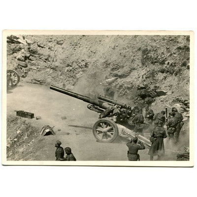 UNSERE WAFFEN SS "ARTILLERY ON A MOUNTAIN PASS ROAD"