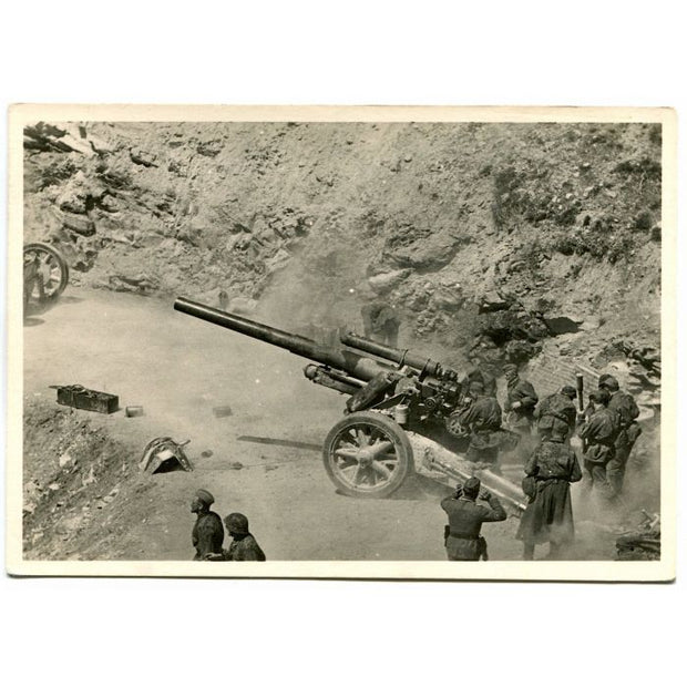 UNSERE WAFFEN SS "ARTILLERY ON A MOUNTAIN PASS ROAD"