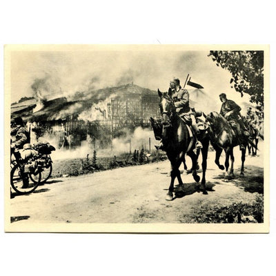 UNSERE WAFFEN SS POST CARD "AN SS POLICE DIVISION ON THE ADVANCE"