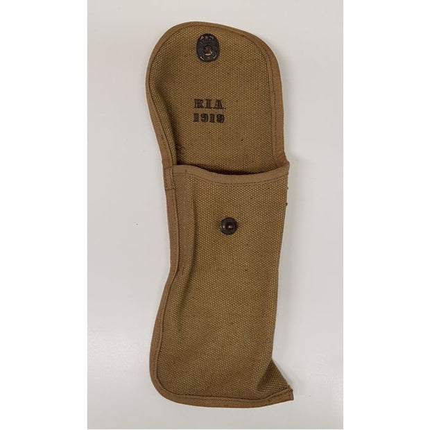 US ARMY WW1 PEDERSEN DEVICE KHAKI SPRINGFIELD RIFLE BOLT POUCH RIA 1919 RARE