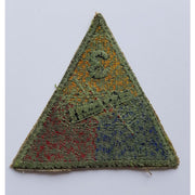 US WW2 ARMY 3rd ARMORED DIVISION PATCH GREEN BACK