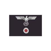 GERMAN ARMY PANZER ENLISTED MAN M43 TRAPEZOIDS BEVO T- SHAPED HAT BADGE Grey on Black