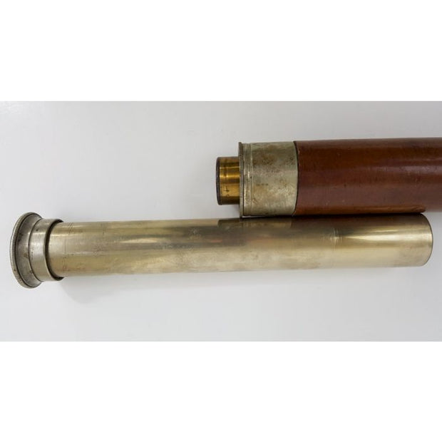 WORLD WAR I BRITISH PERIOD NICKEL PLATED "OFFICERS OF THE WATCH" NAVAL TELESCOPE BY T. COOKE & SONS LTD